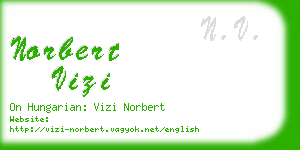 norbert vizi business card
